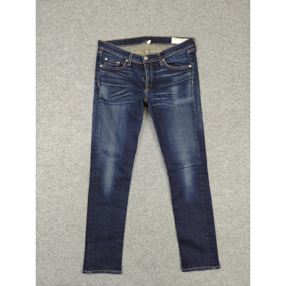 Rag & Bone Skinny Jeans Womens 32 Blue‎ Medium Wash Slim Stretch Denim 32x29.5